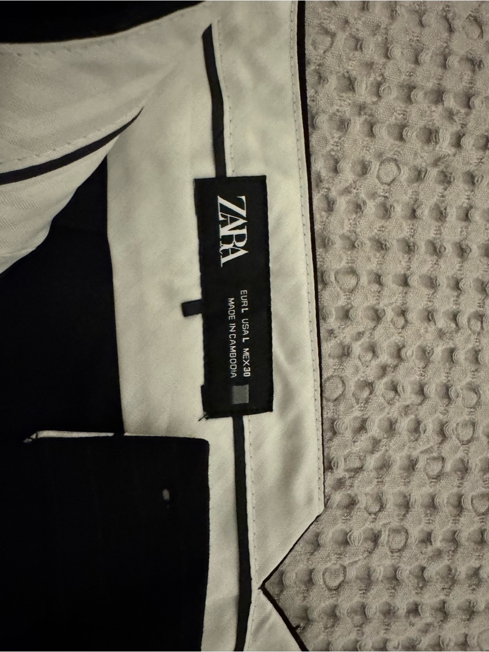 Zara Black Pinstripe High-Waist Wide-Leg Trousers - Picture 7 of 8